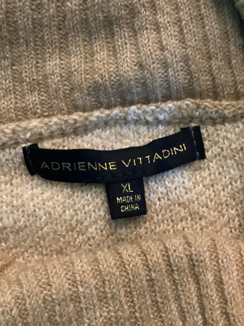 Adrienne Vittadini Geometric Cowl Neck Sweater size XL NWT - Picture 3 of 12